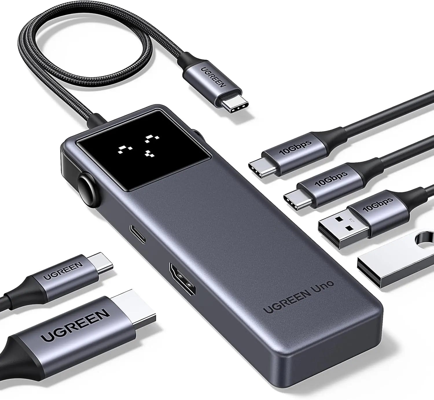 UGREEN Uno 6-in-1 10Gbps USB-C Hub with 4K HDMI (35998) — connection and usage detail 3