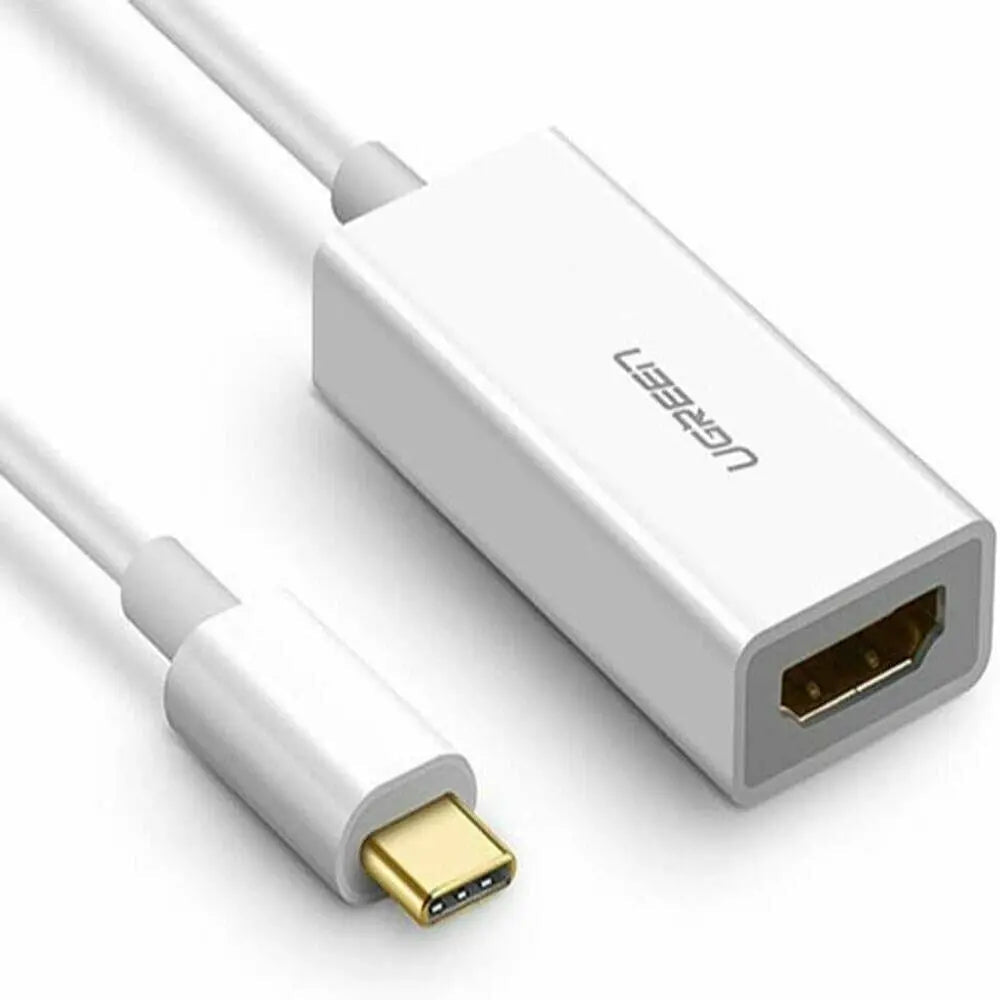 UGREEN USB-C to HDMI Adapter, 4K@30Hz, White (40273) — connection and usage detail 1