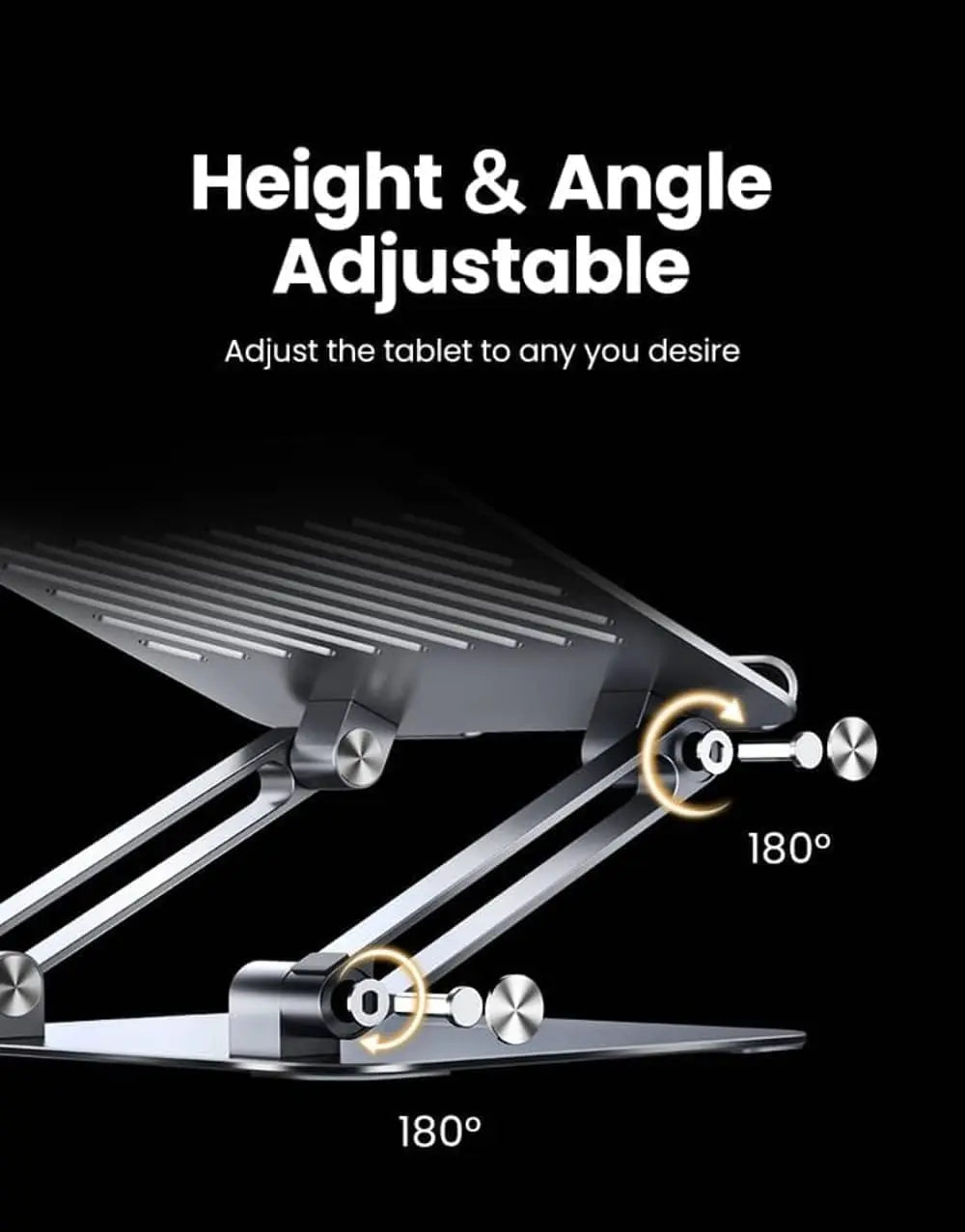 UGREEN Adjustable Aluminium Tablet Stand, 4–12.9in (40291) — product view