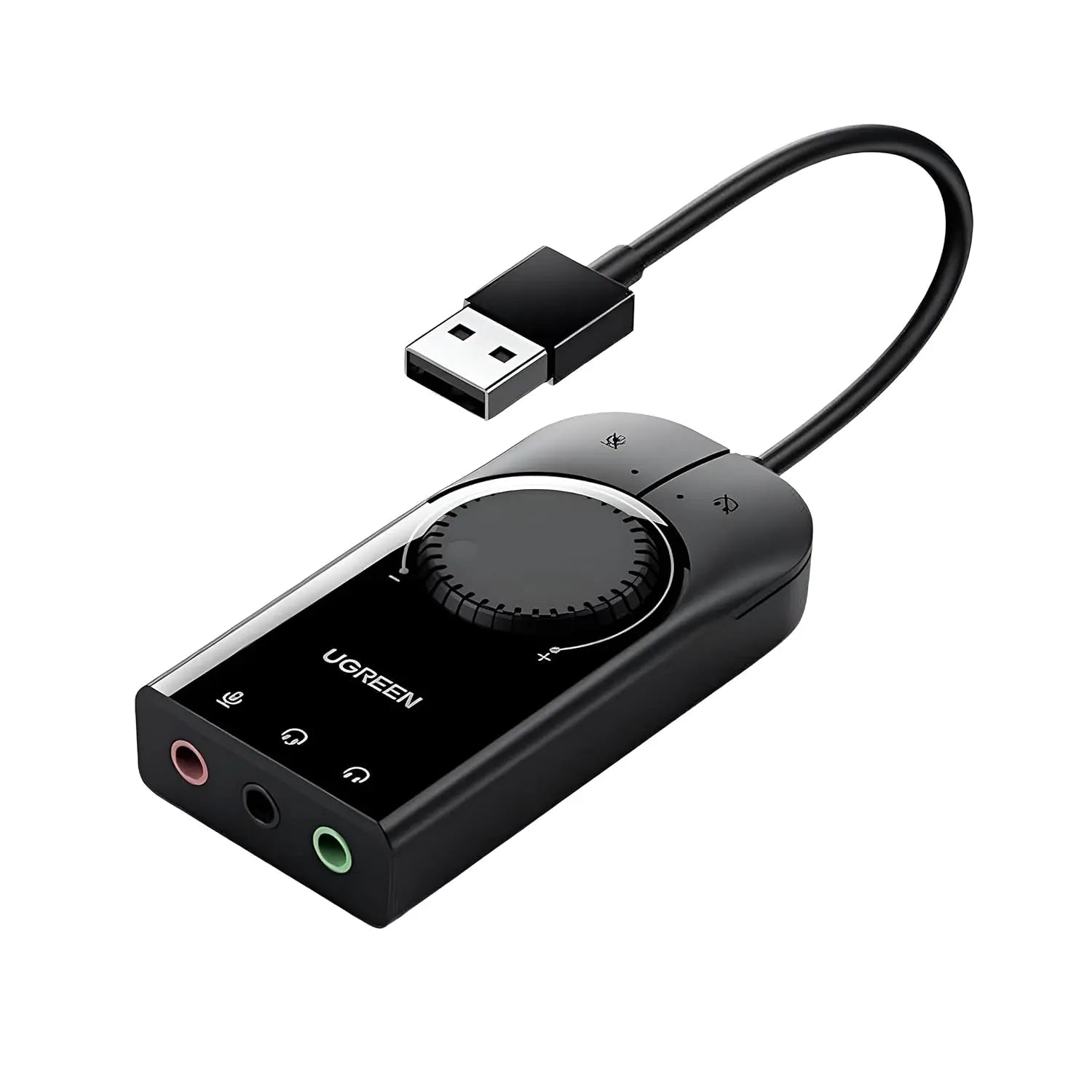 UGREEN USB Audio Adapter External Sound Card 3.5mm Headphone Microphone Jack USB to 3.5mm Converter PC Laptop PS4 PS5 40964 — product view