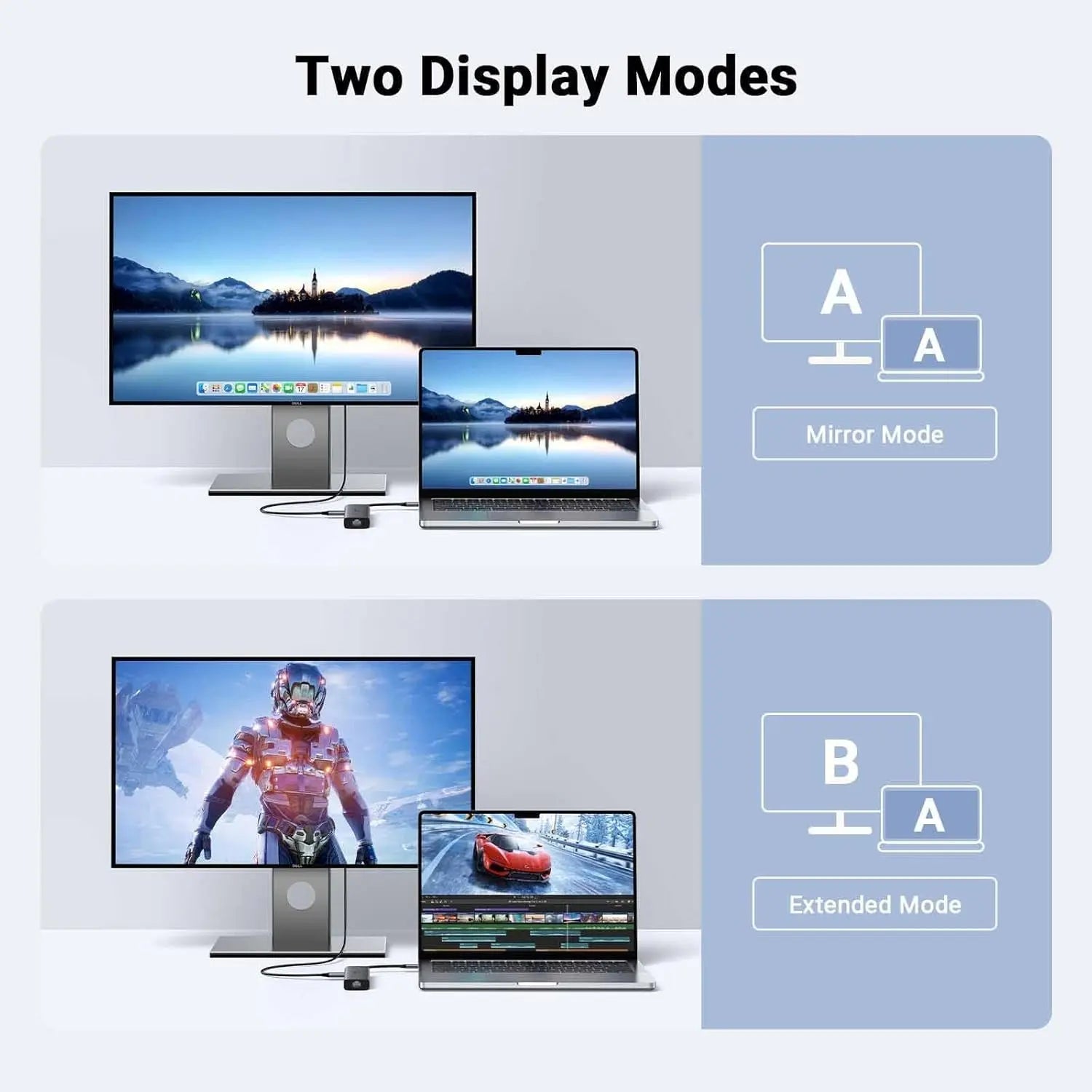 UGREEN 45000 6-in-1 USB-C Hub, 4K60, 10Gbps and Gigabit — connection and usage detail 2