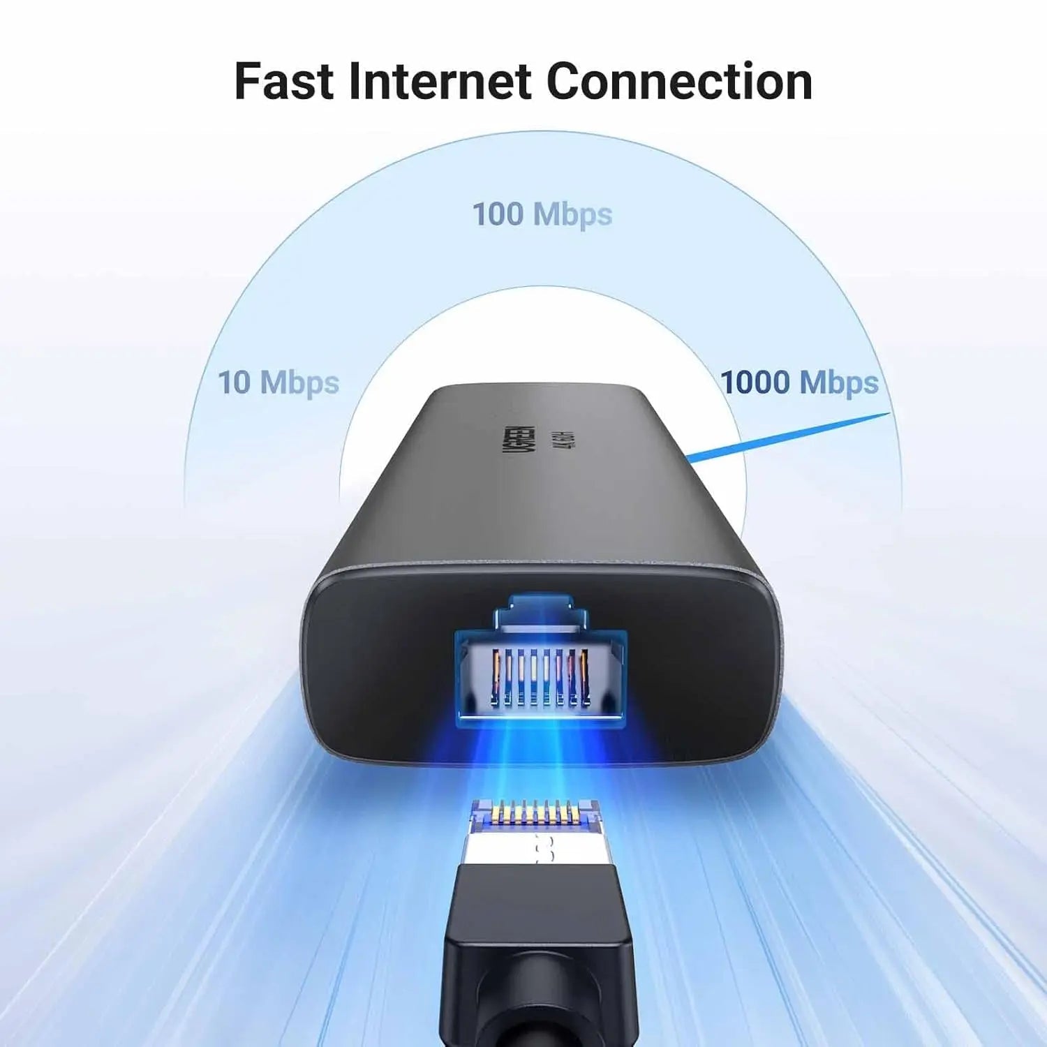 UGREEN 45000 6-in-1 USB-C Hub, 4K60, 10Gbps and Gigabit — connection and usage detail 3