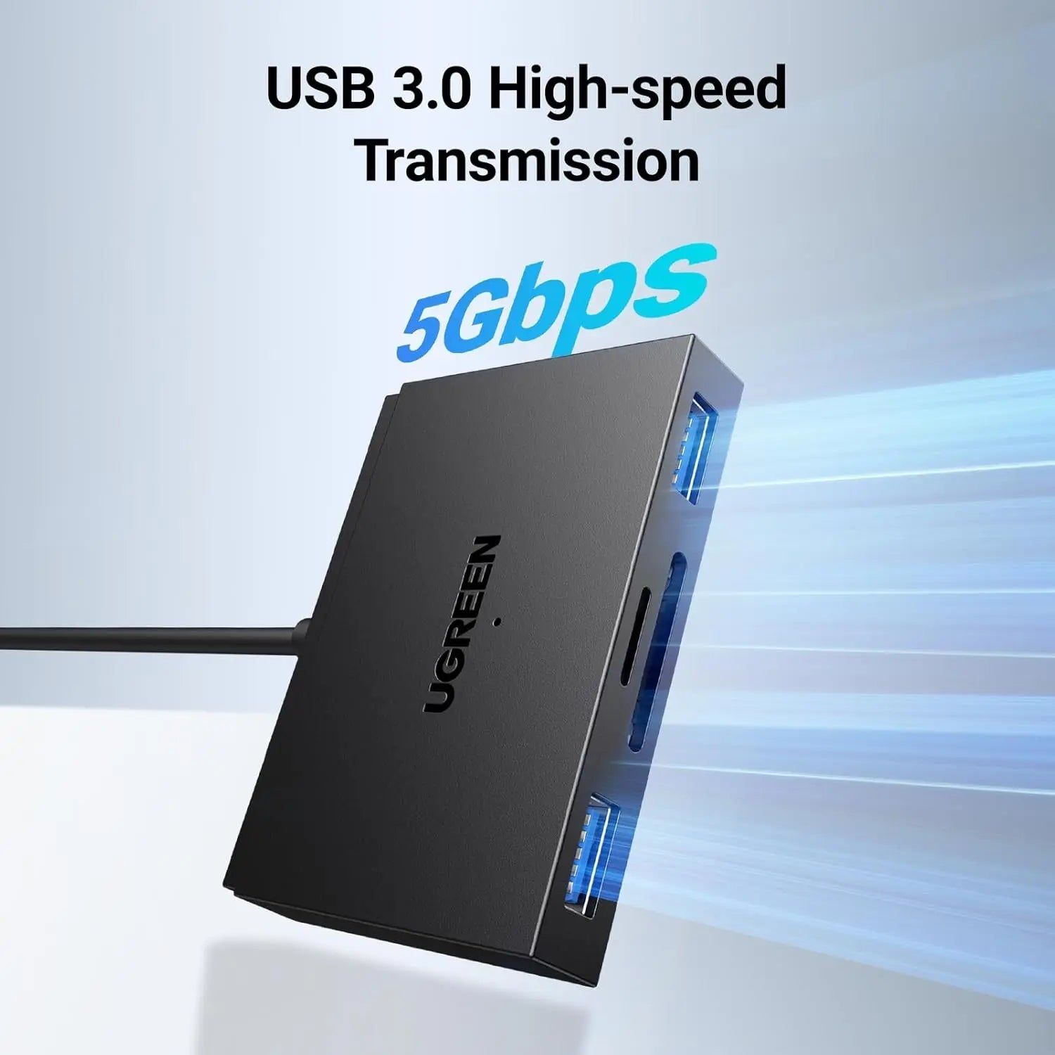 UGREEN CM812 45167 4-in-1 USB-C/USB-A Card Reader & Hub — connection and usage detail 1