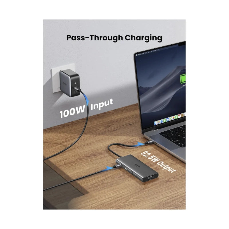 UGREEN 45520 11-in-1 USB-C Docking Station 4K@60Hz HDMI, 100W PD, Gigabit Ethernet — connection and usage detail 3