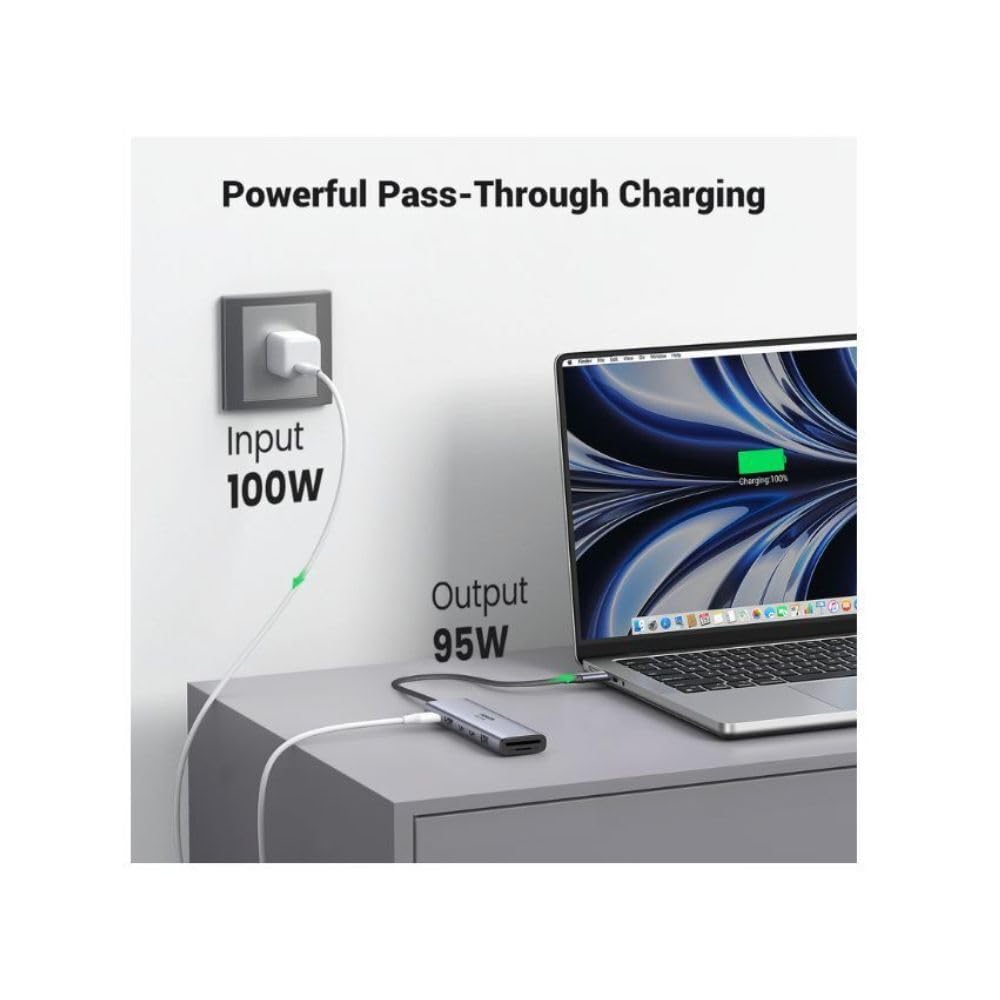 UGREEN CM511 7-in-1 USB-C Hub with 4K@60Hz HDMI & 10Gbps Data (45521) — connection and usage detail 1
