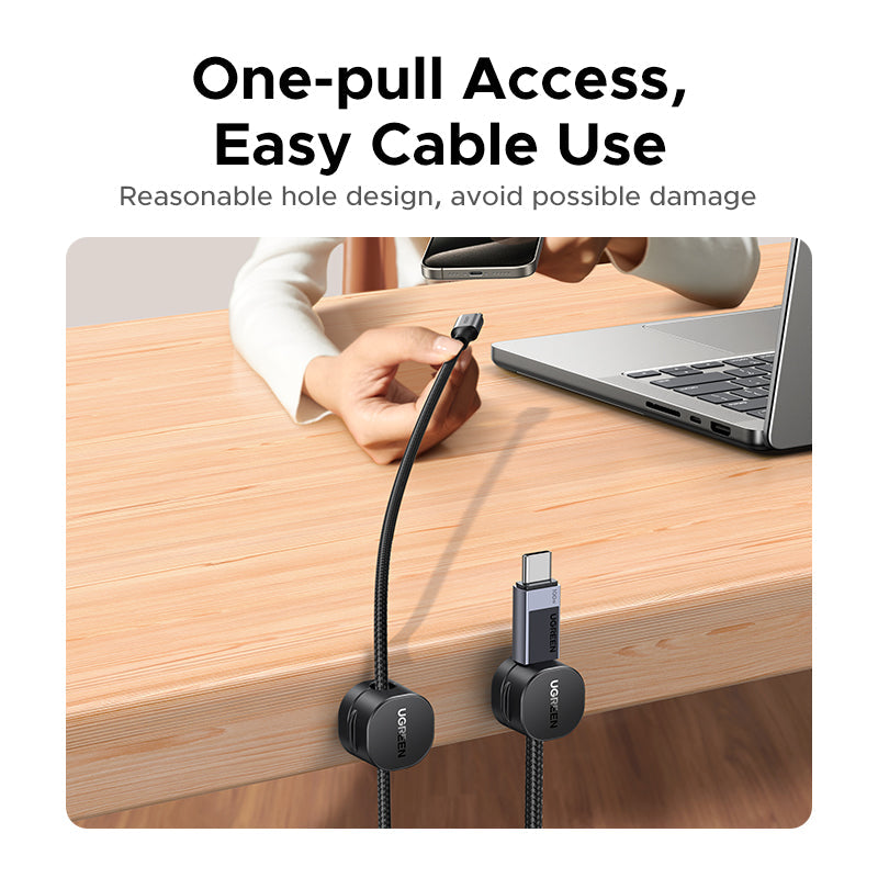 UGREEN 3Pcs Cable Clips Organizer Silicone USB Cable Winder Flexible Cable Management Clips Cable Holder For Mouse Headphone Earphone For Desk Car Wall Cable Fixer Organizer — connection and usage detail 3