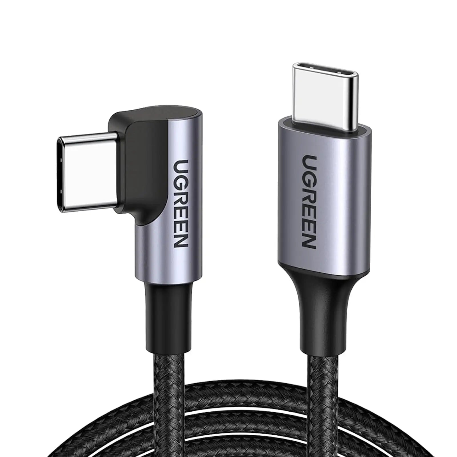UGREEN 50125 Right Angle 90 Degree 60W USB C Cable (2 Meter) for iPhone 17/16/15, MacBook Pro/Air, iPad Pro/Air/Mini, Samsung Galaxy S26/S25/S24 — product view