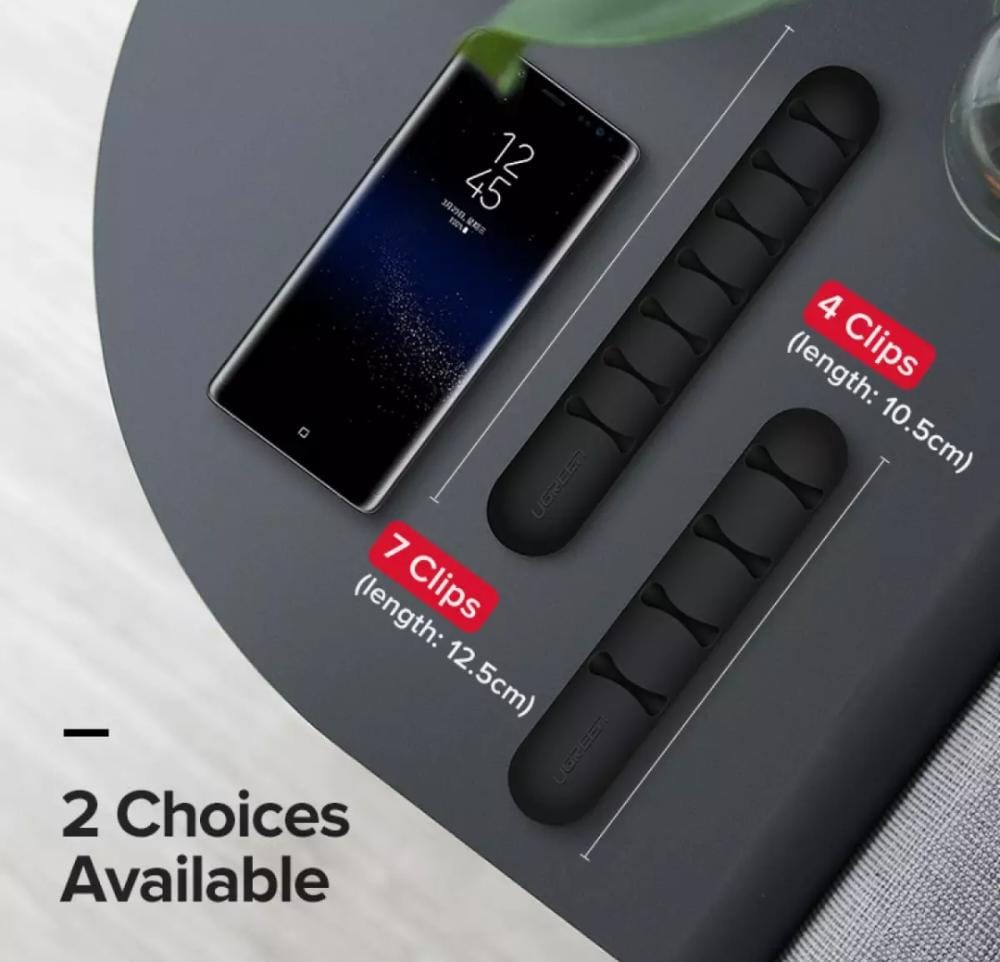 UGREEN 50320 Cable Organizer Clips &amp; Winders, Adhesive Cable Management System for Desk — connection and usage detail 3