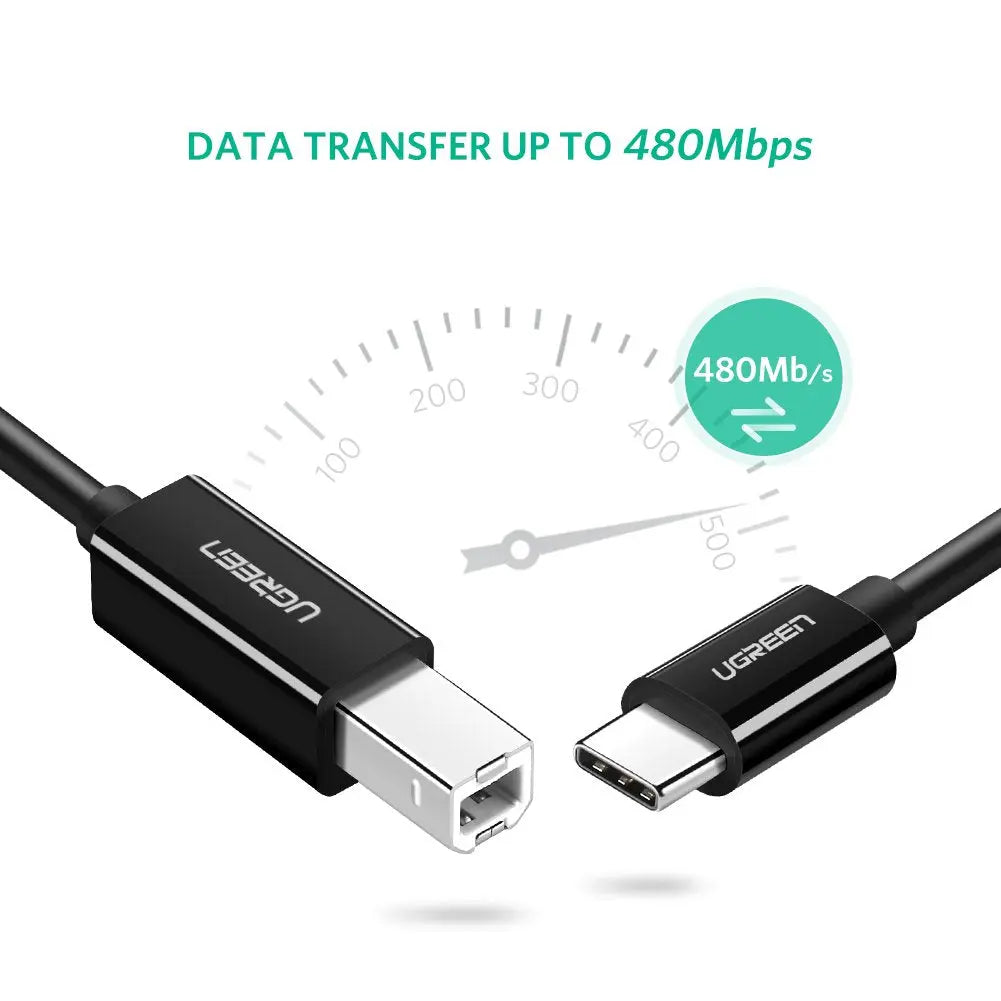 UGREEN 2m USB-C to USB-B Printer Cable (50446) — connection and usage detail 3