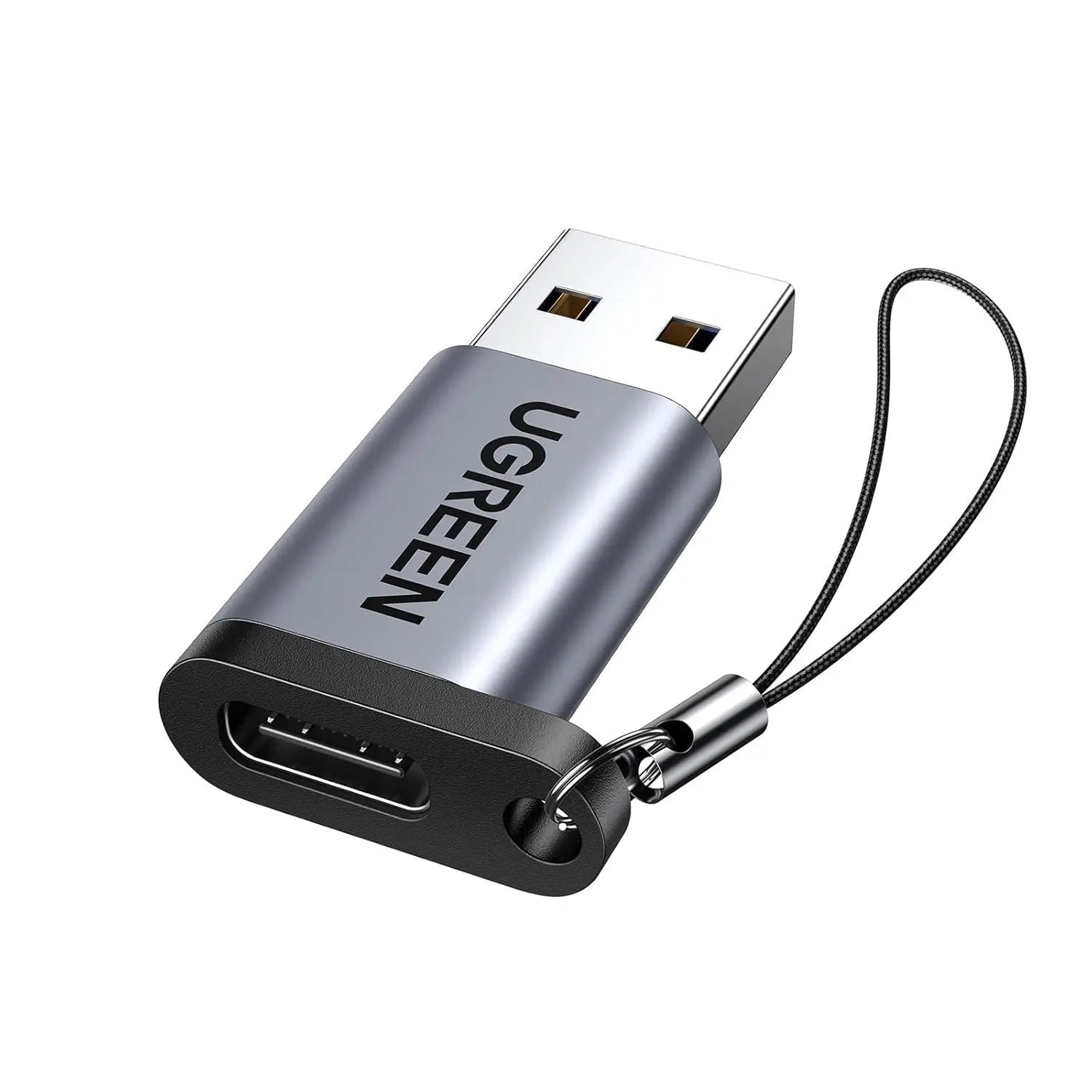 UGREEN 10Gbps USB C to USB A Adapter Type A Male C Female Fast Charge Data Transfer iPhone 16 15 MacBook iPad Galaxy (50533) — product view