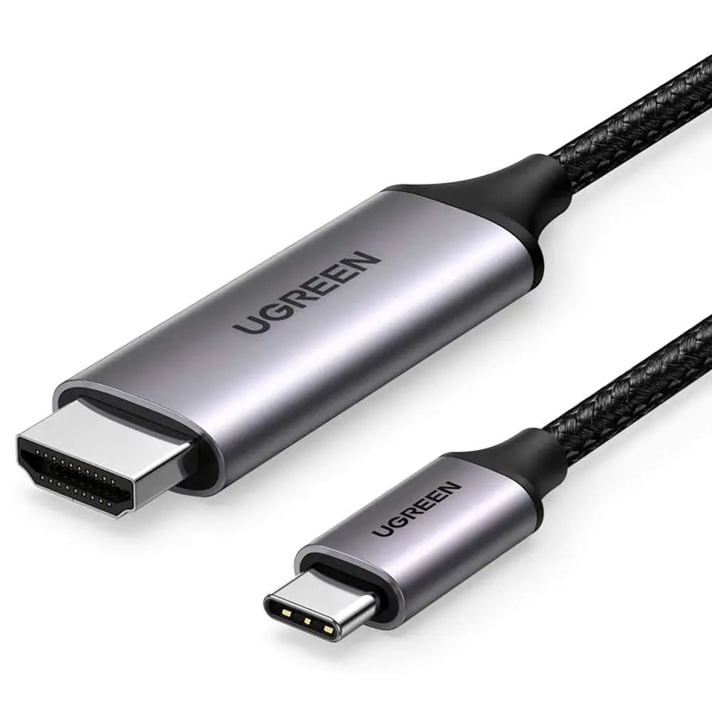 UGREEN 1.5M USB Type C to HDMI Cable  Aluminum Shell Double Nylon Braided Thunderbolt 3, 4K@30Hz Male to Male (50570) — product view