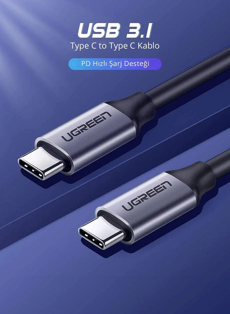 UGREEN 60W USB-C 5Gbps Cable with 4K Video, 1.5m (50751) — connection and usage detail 2