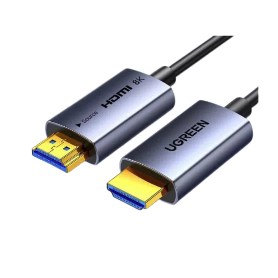 UGREEN HDMI 2.1 8K@60Hz Fiber Optic Male to Male Cable Aluminum Shell HD183 — connection and usage detail 2