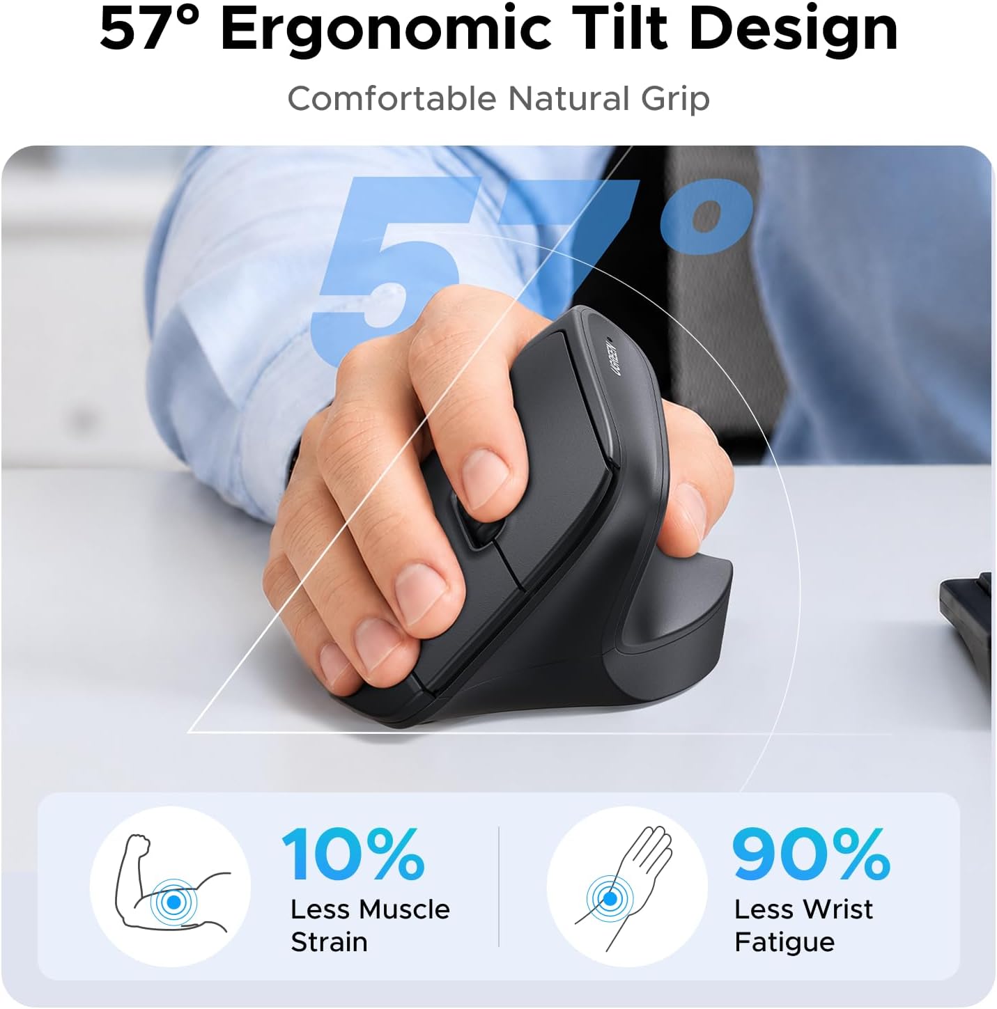 UGREEN MS71P 65042 Tri-Mode Vertical Mouse — connection and usage detail 1