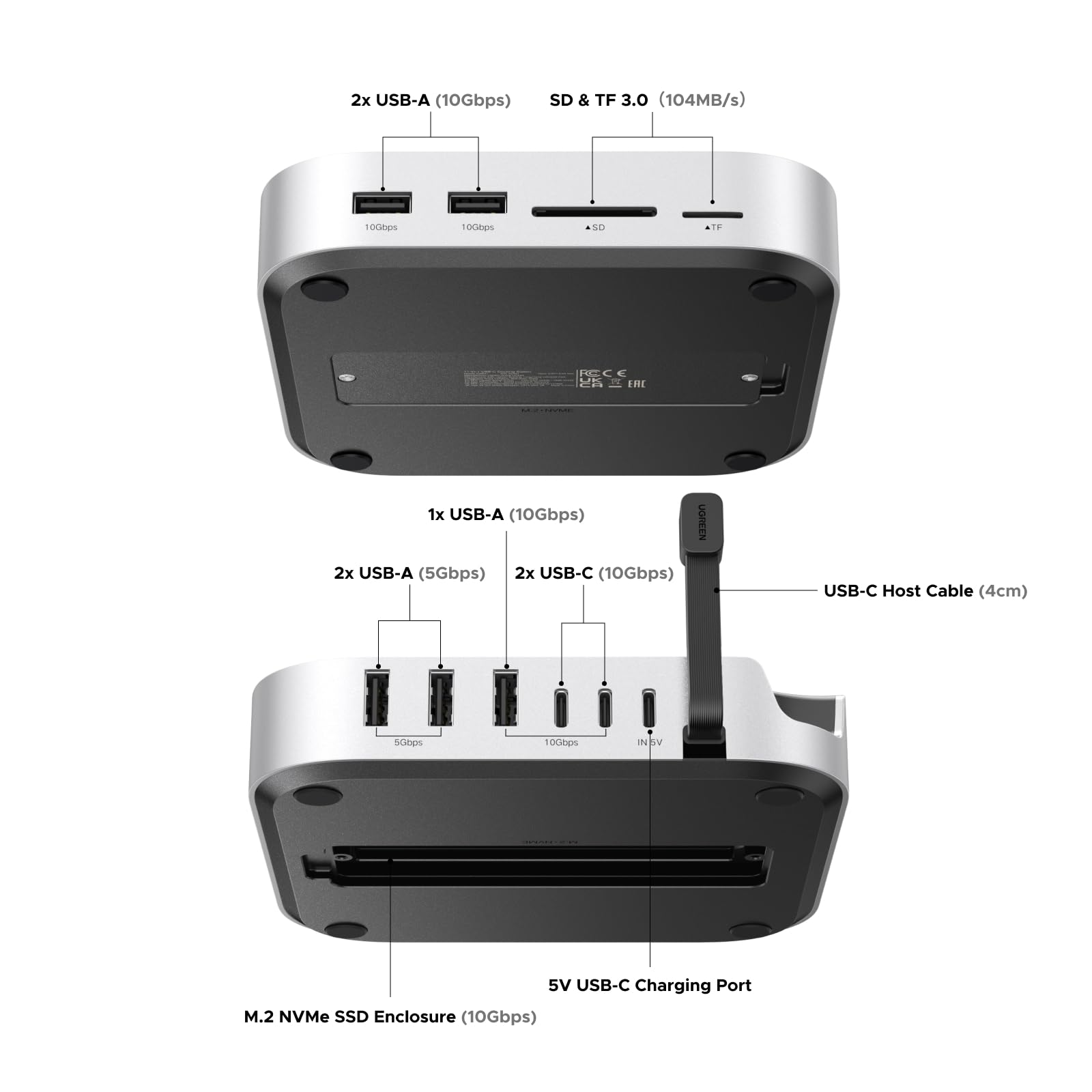 UGREEN Mac mini 11-in-1 Docking Station with SSD Expansion — product view