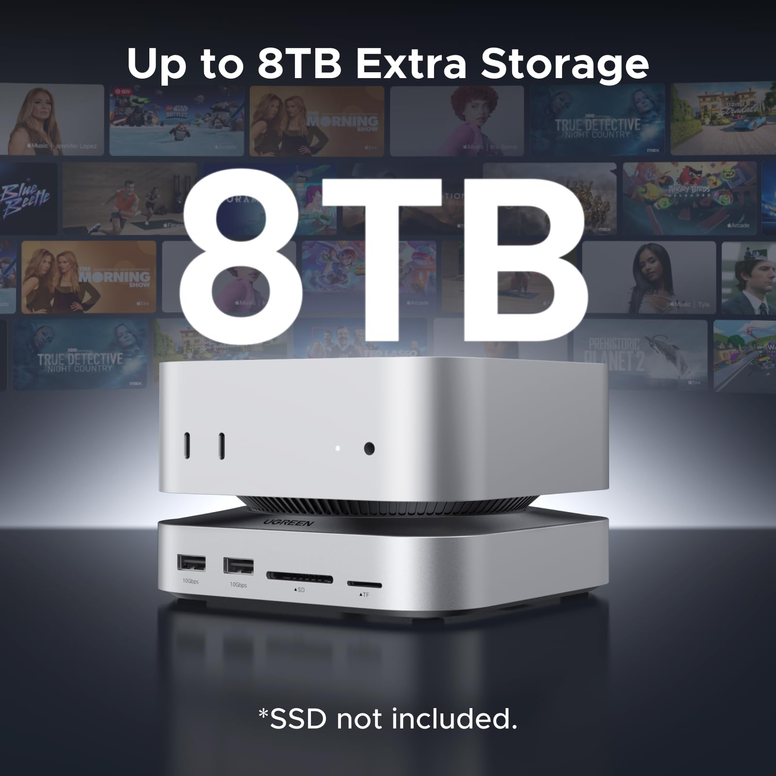 UGREEN Mac mini 11-in-1 Docking Station with SSD Expansion — connection and usage detail 1