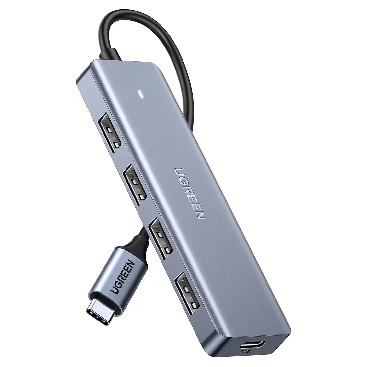 UGREEN 4-Port USB Type C Hub to USB 3.0 Adapter Micro USB Power MacBook Pro iMac Samsung Galaxy Note Dell XPS (70336) — product view