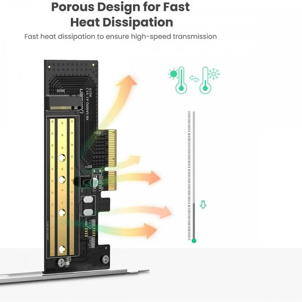 UGREEN M.2 NVMe to PCIe 3.0 x4 Adapter Card Internal SSD Converter 2230 2242 2260 2280 Desktop PC Expansion 70504 — product view