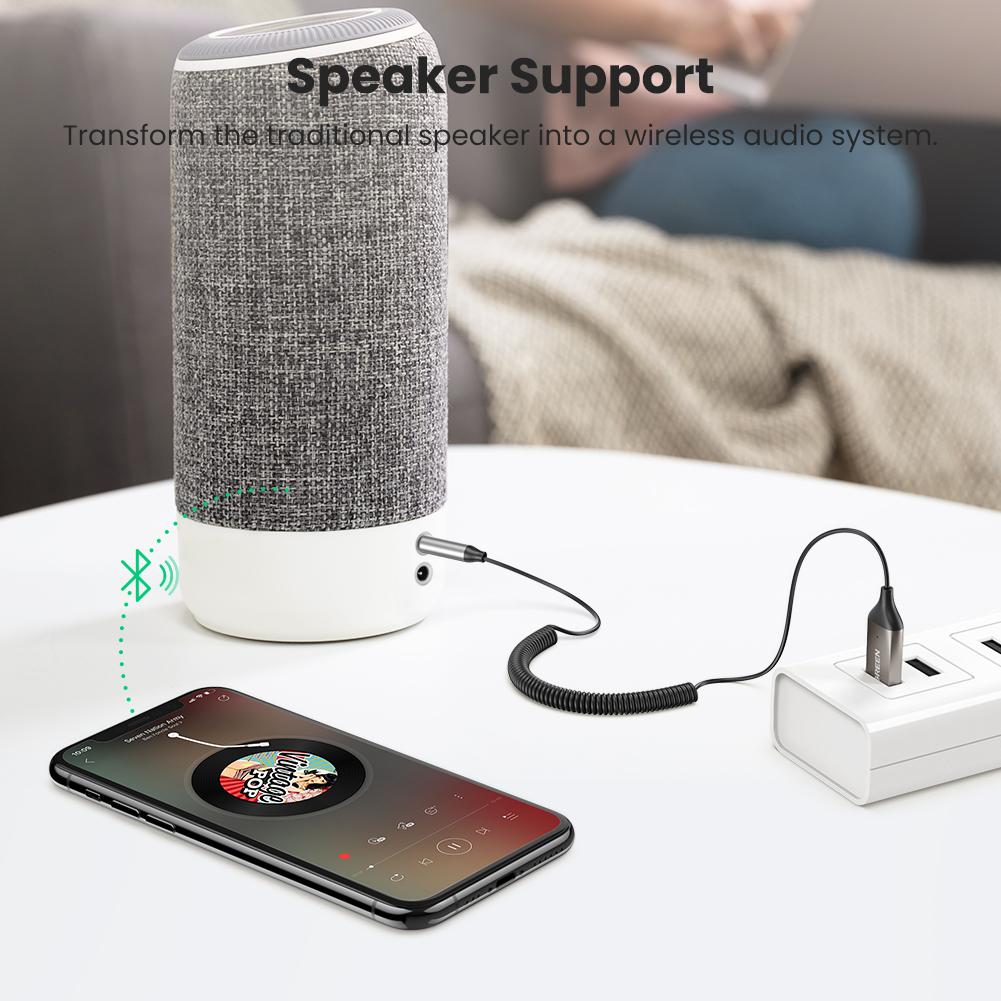 UGREEN Aux to Bluetooth 5.0 Adapter — connection and usage detail 2