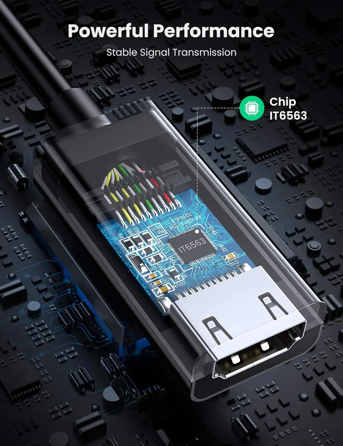 UGREEN 70694 DisplayPort to HDMI Adapter 4K@60Hz, DP Male to HDMI Female Converter, 25cm — connection and usage detail 2