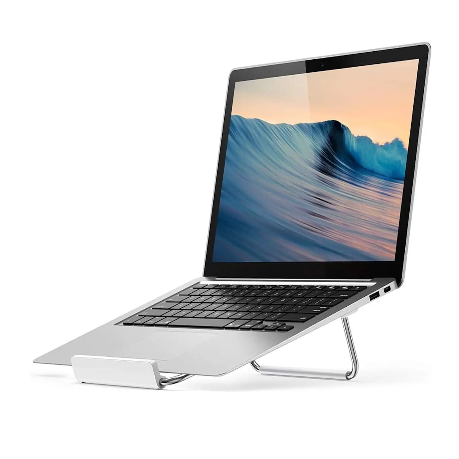 UGREEN 80348 Adjustable Laptop Desk Stand (Silver) Portable Aluminum Laptop Riser with Height Adjustment — product view