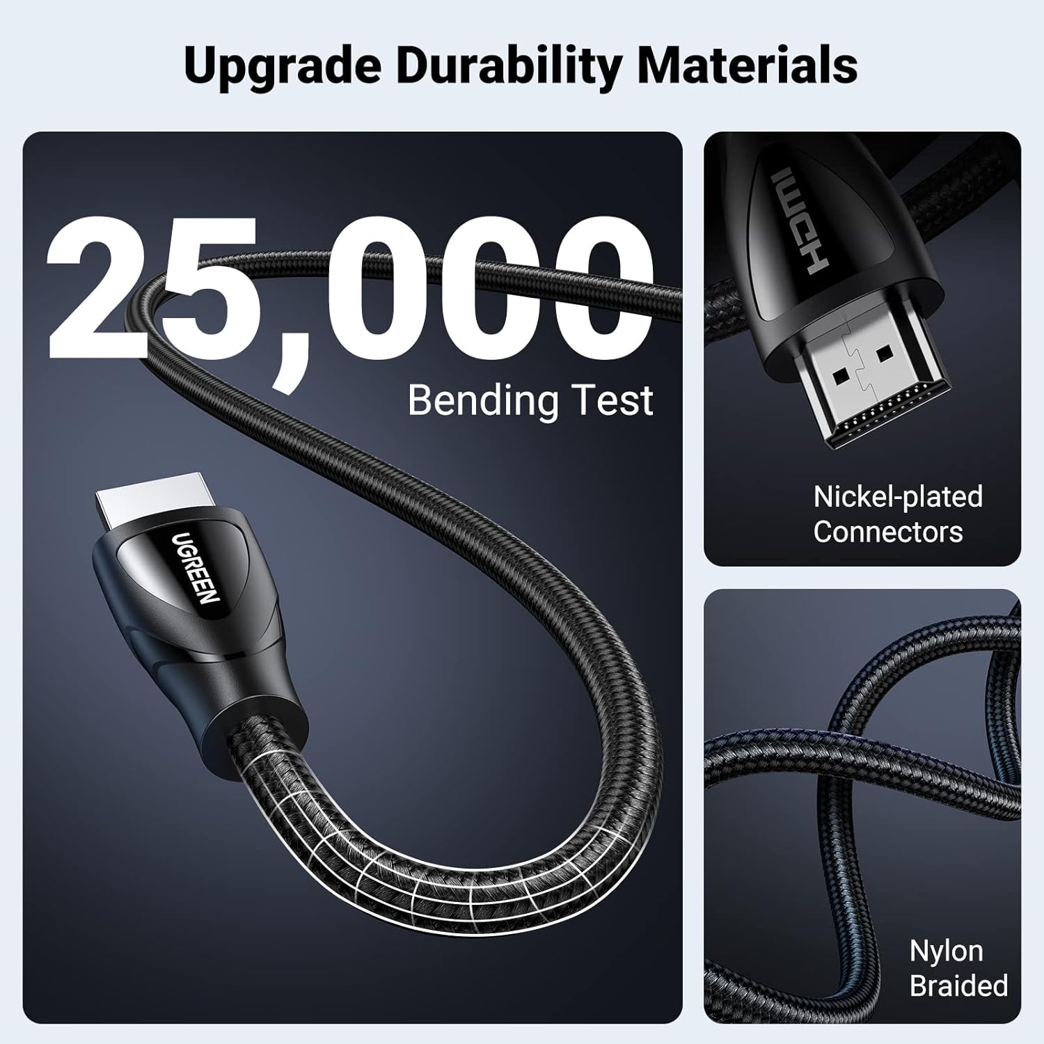UGREEN HD140 80405 5m HDMI 2.1 Cable, 8K60/4K120 — connection and usage detail 3