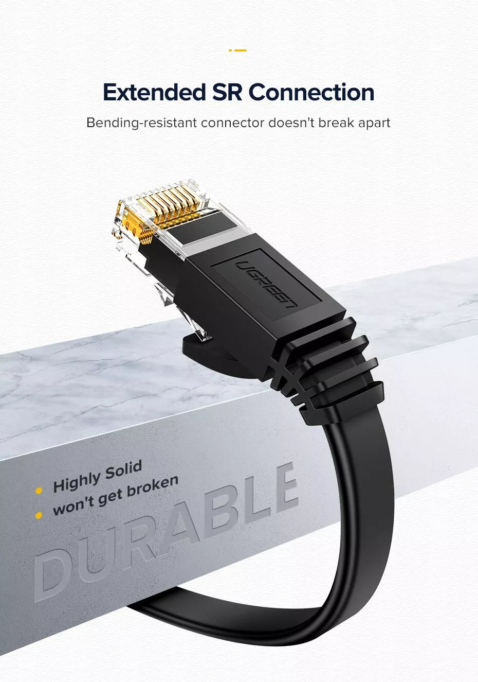 UGREEN 80423 CAT7 Ethernet Cable with Shielded Braid (2 Meter) — connection and usage detail 2