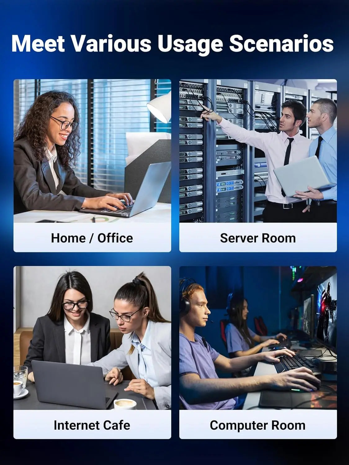 UGREEN 80431 2m Cat 8 F/FTP Braided Ethernet Cable, 40Gbps — connection and usage detail 3