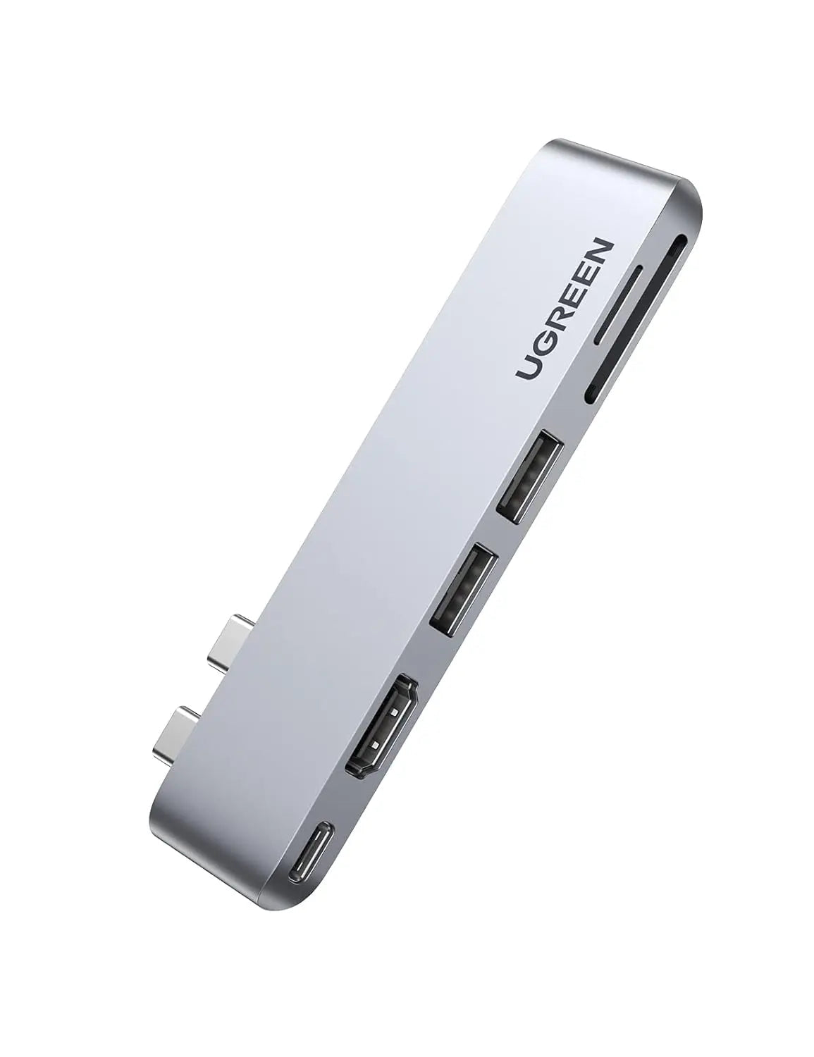 UGREEN 6-in-1 USB C Hub Adapter MacBook Pro Air M1 4K HDMI Thunderbolt 3 100W Power Delivery SD TF Card 2 USB 3.0 (80856) — product view