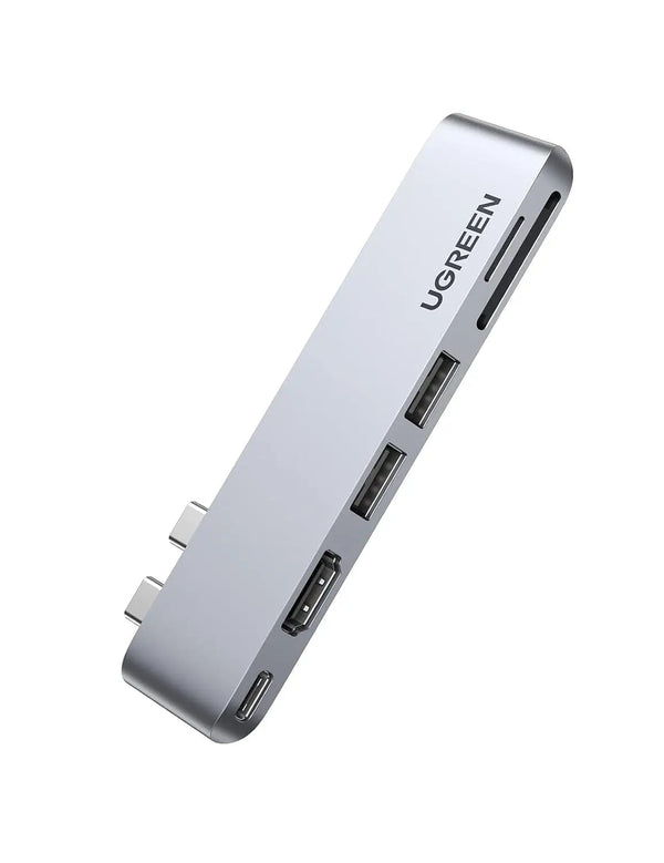 UGREEN 6-in-1 USB C Hub Adapter MacBook Pro Air M1 4K HDMI Thunderbolt 3 100W Power Delivery SD TF Card 2 USB 3.0 (80856) — product view