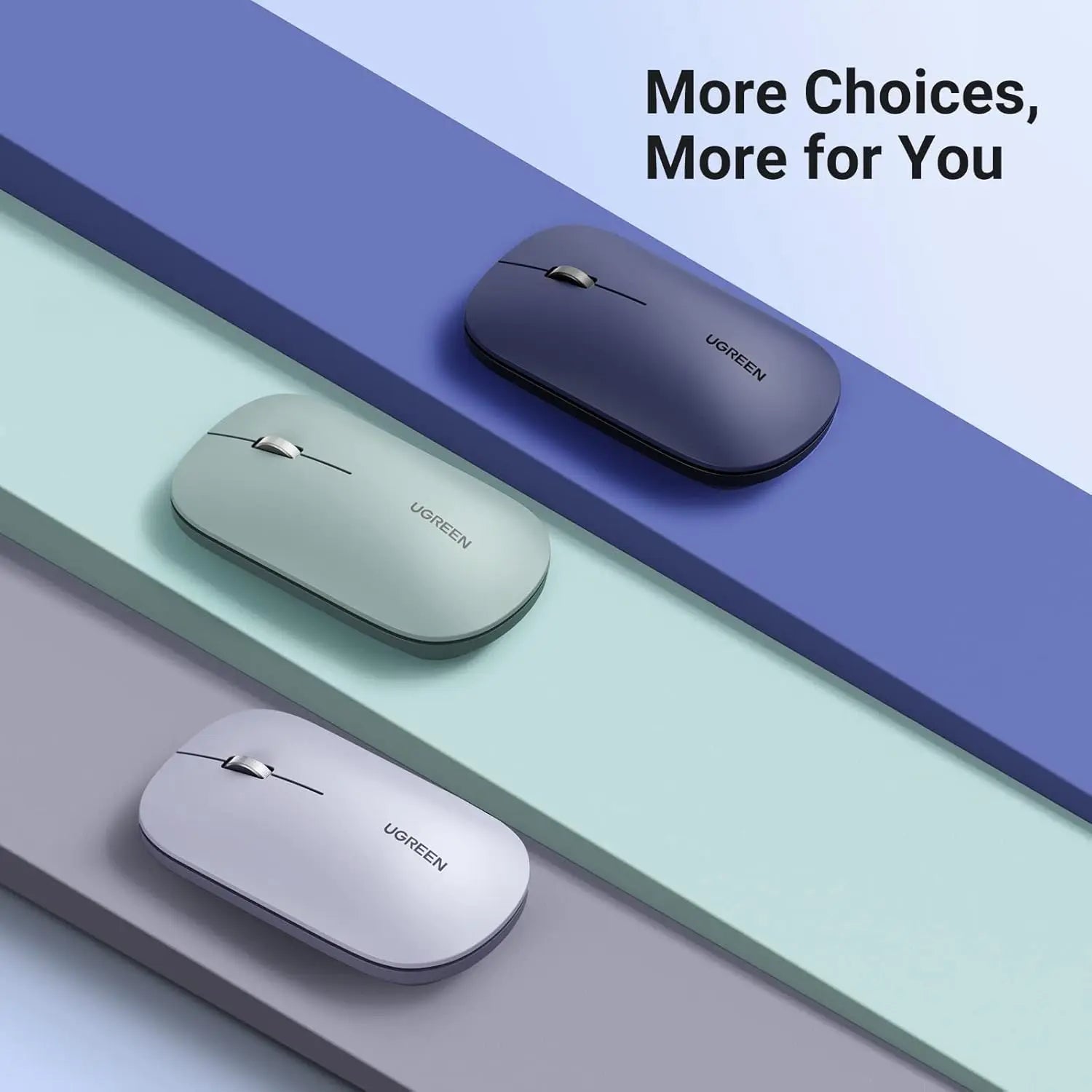 UGREEN MU001 90372 2.4GHz Silent Mouse, 4000 DPI, Black — connection and usage detail 1