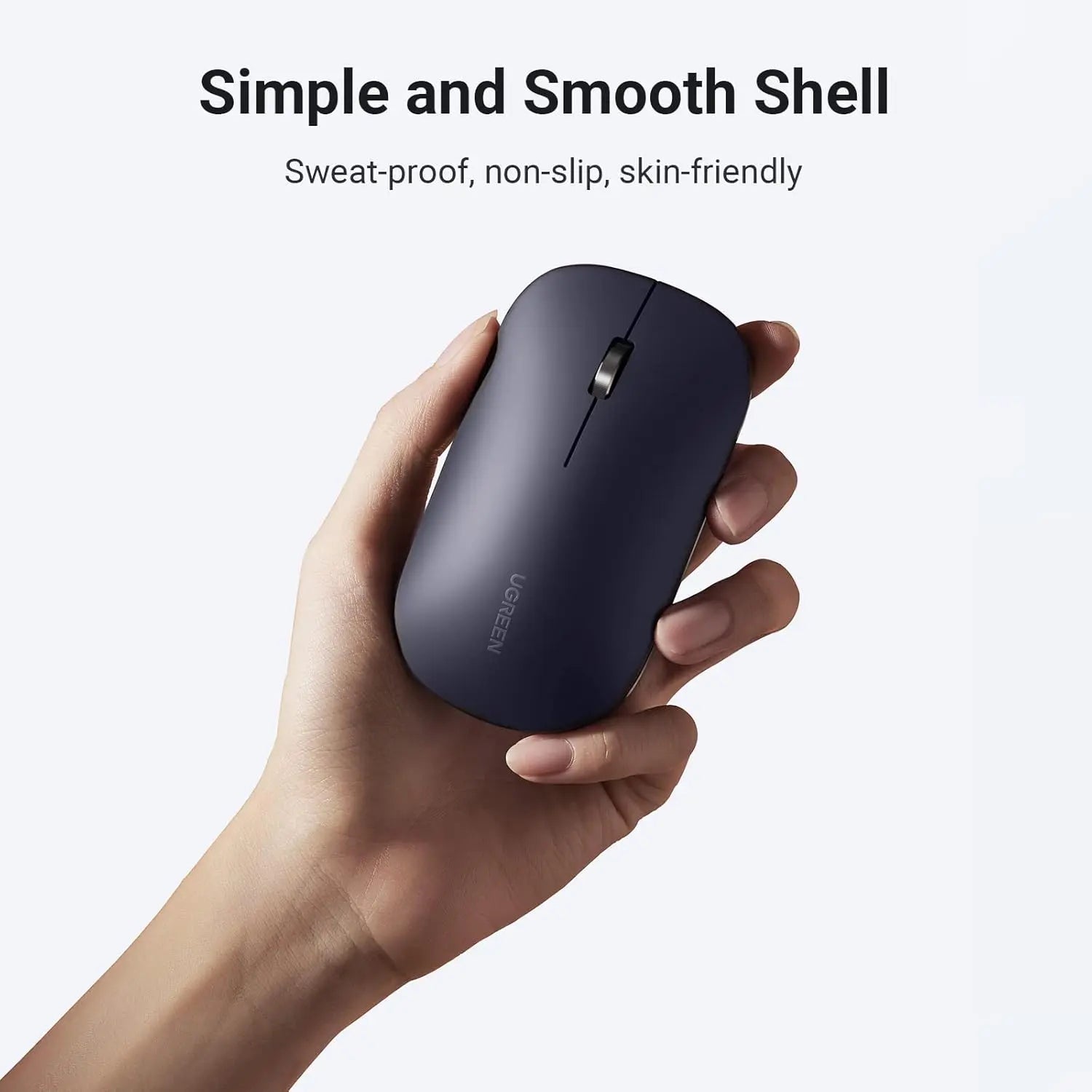 UGREEN MU001 90372 2.4GHz Silent Mouse, 4000 DPI, Black — connection and usage detail 2