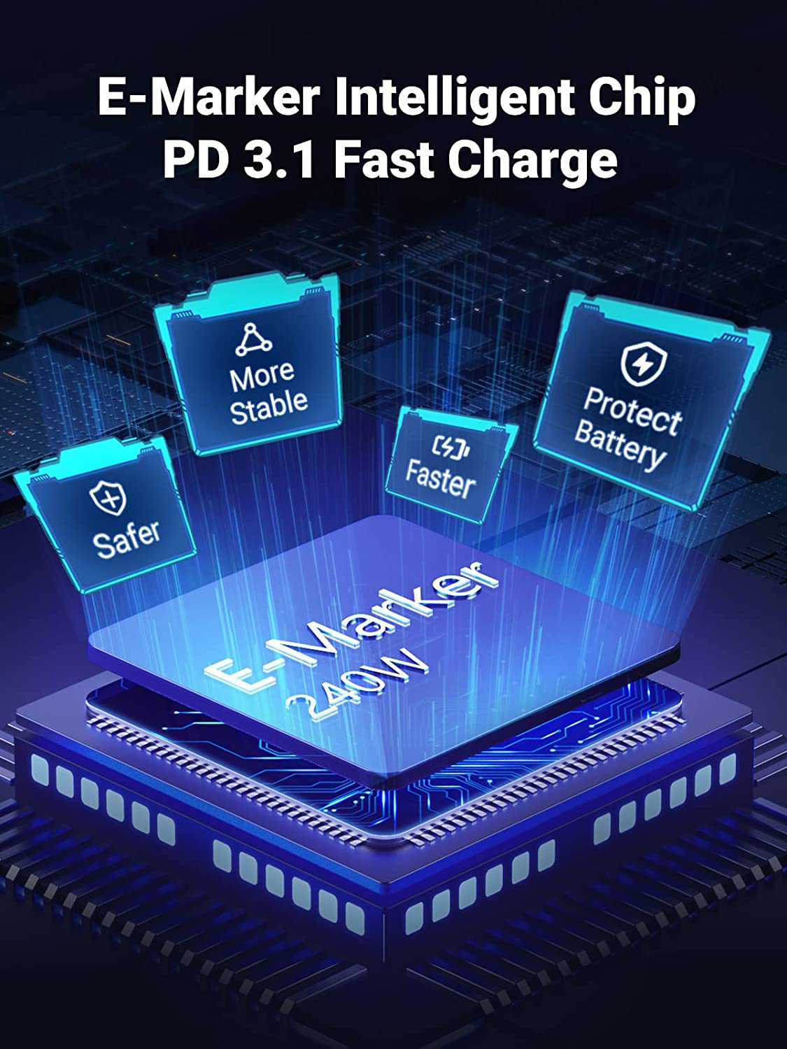 UGREEN 240W PD3.1 USB C to USB C Cable — connection and usage detail 2