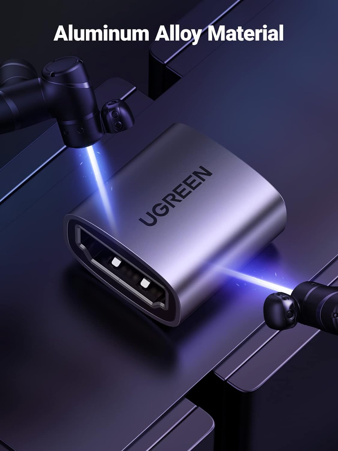 UGREEN 90592 HDMI 2.1 Female to Female Coupler – 8K HDMI Extension for PC, PS4, Xbox 360, TV Stick, Chromecast, and TV Box with 3D Arc Compatibility — connection and usage detail 1