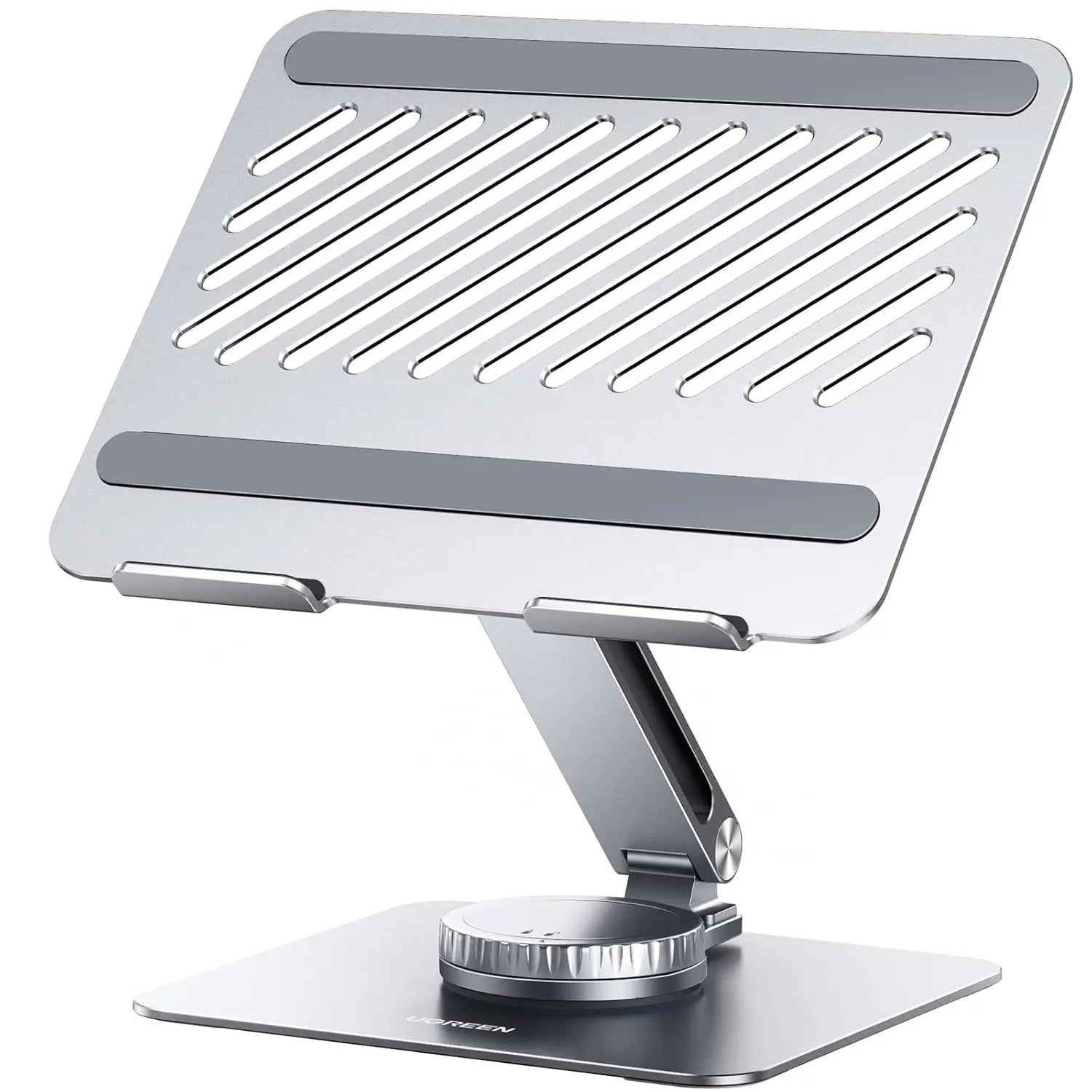 UGREEN 17.3-Inch Swivel Foldable Laptop Stand – Adjustable Height, 360° Rotating Aluminum Desk Stand for MacBook, HP, Dell, Lenovo & All Laptops (90849) — product view