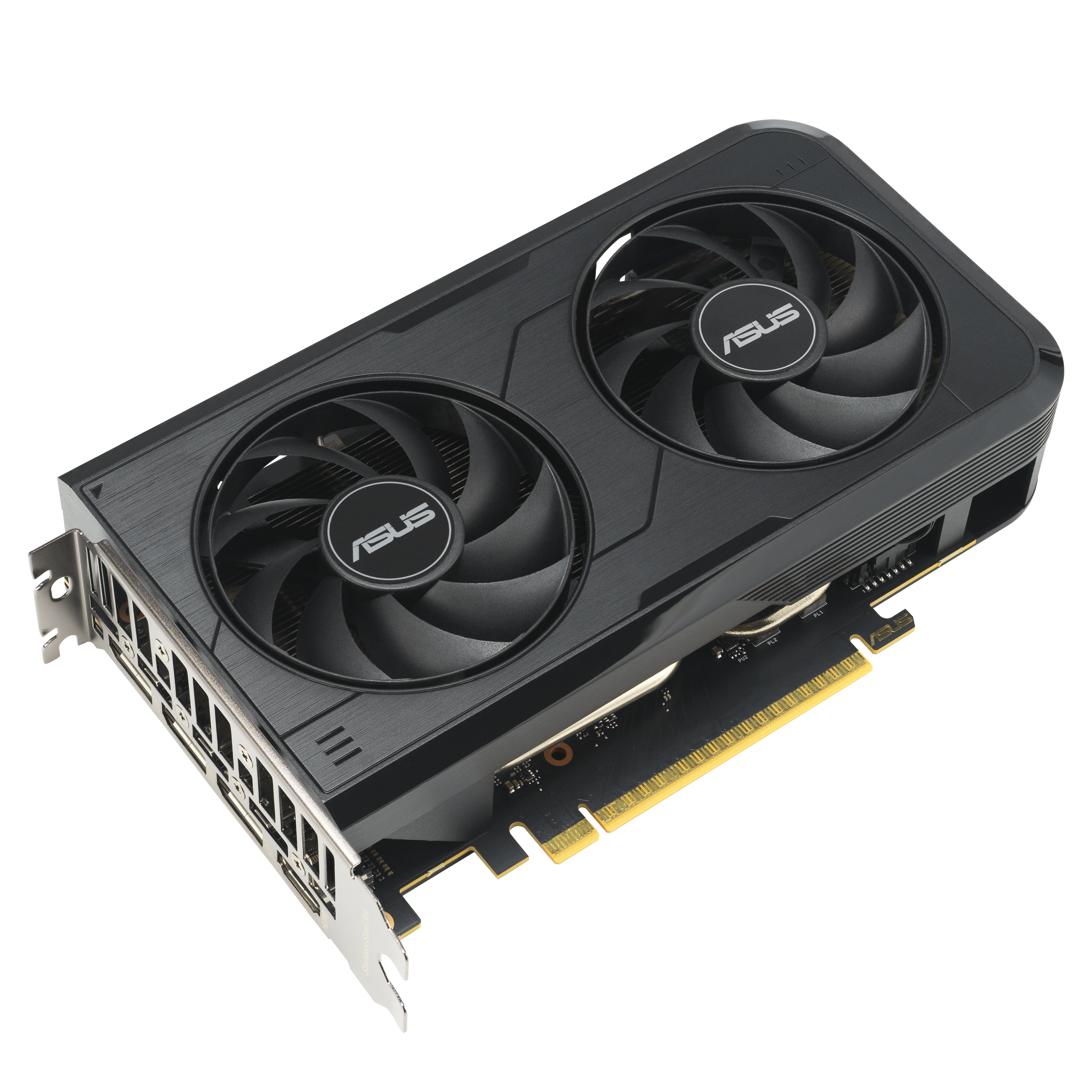 ASUS DUAL GeForce RTX™ 5050 graphics card, top down angled view