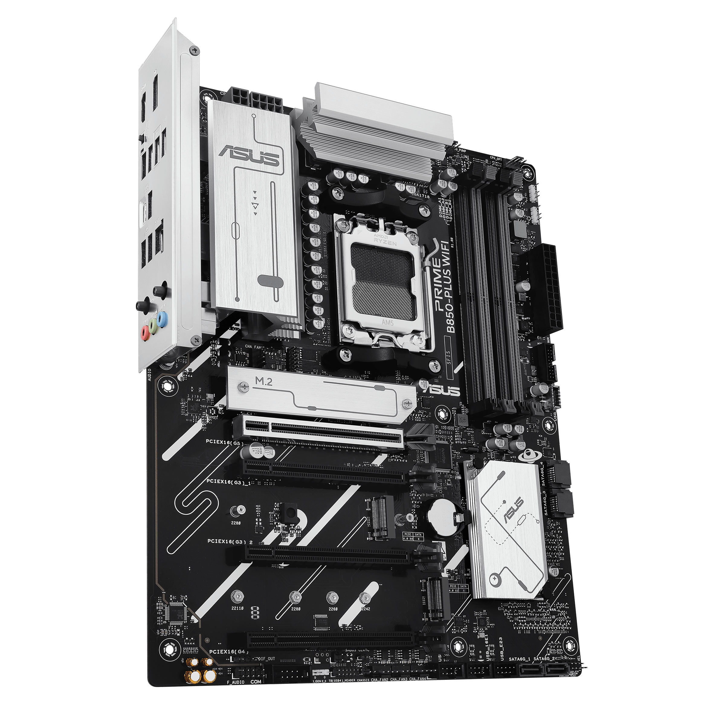 PRIME B850-PLUS WIFI-CSM front view, 60 degrees