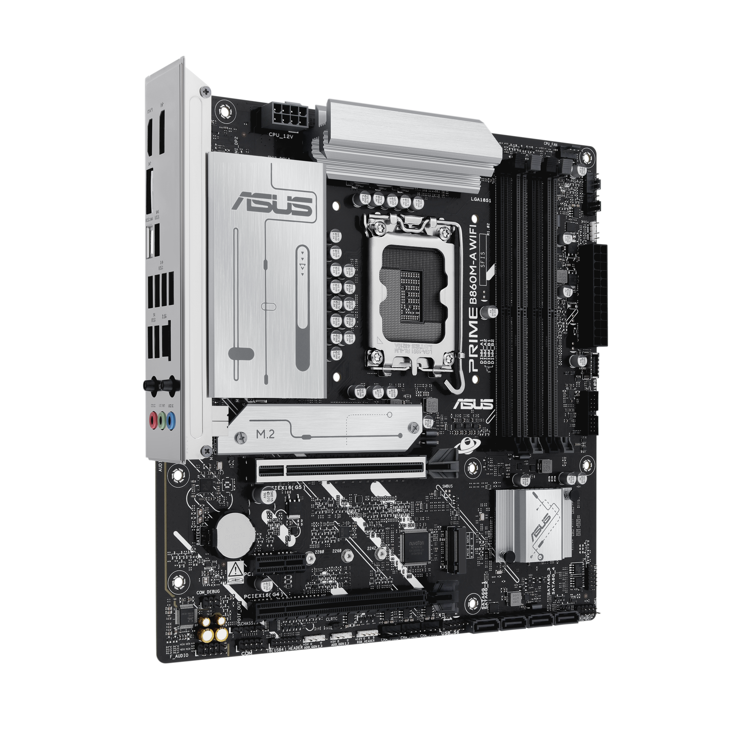 PRIME B860M-A WIFI-CSM front view, with I/O ports