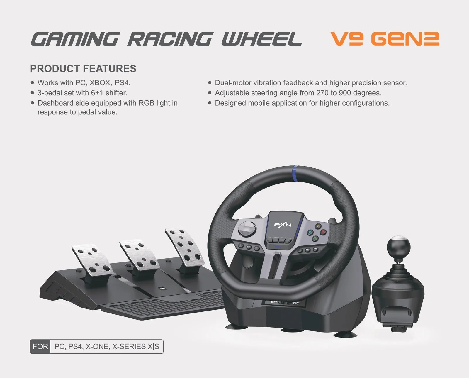 PXN V9 GEN 2 STEERING WHEEL