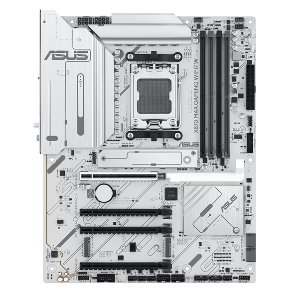 ASUS X870 MAX GAMING WIFI7 W white motherboard