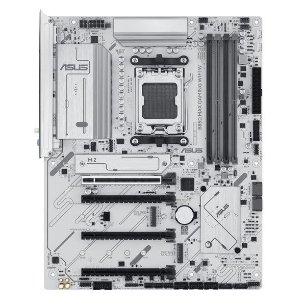 ASUS B850 MAX GAMING WIFI W white motherboard