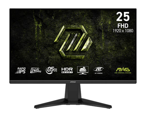 MSI MAG 255F X24, 25″ (1920×1080) FHD 240Hz 0.5ms, Rapid IPS Gaming Monitor