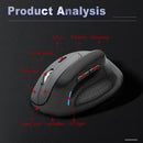 E-Yooso X45 Ergonomic Wireless Vertical Mouse - Black