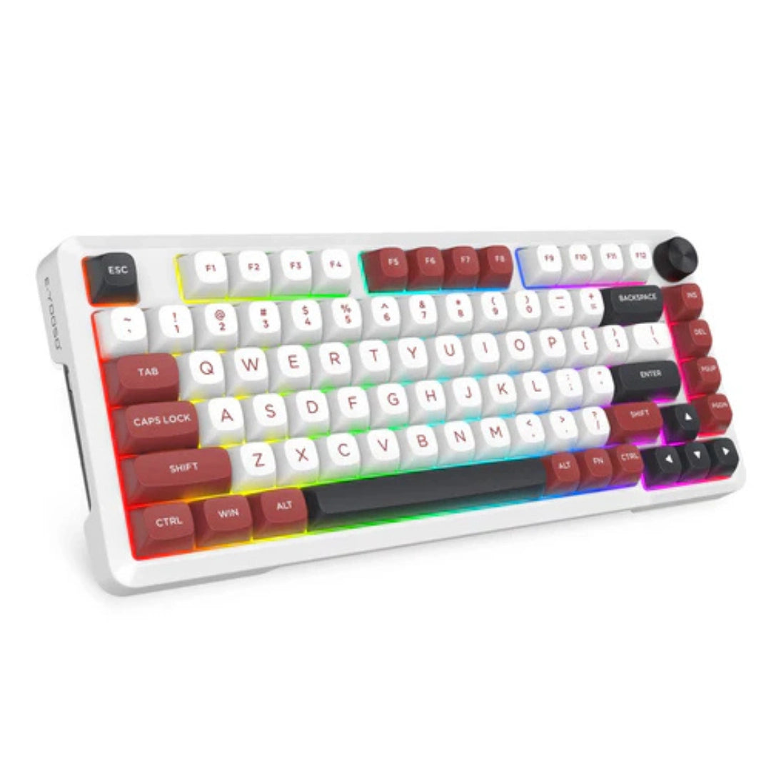 E-YOOSO Z-82 RGB 81-Keys Wired Hot-Swappable Mechanical Keyboard White/Red