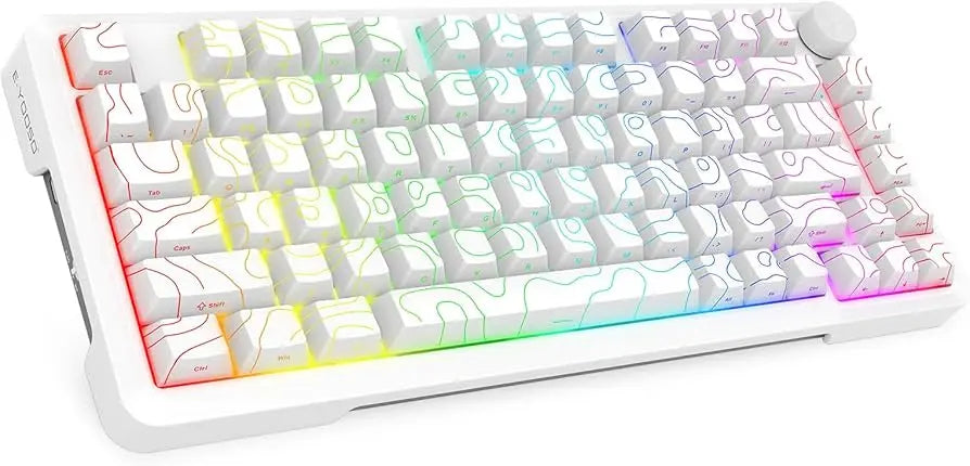 E-Yooso Z82 Tri-Mode Wireless Gaming Keyboard - White